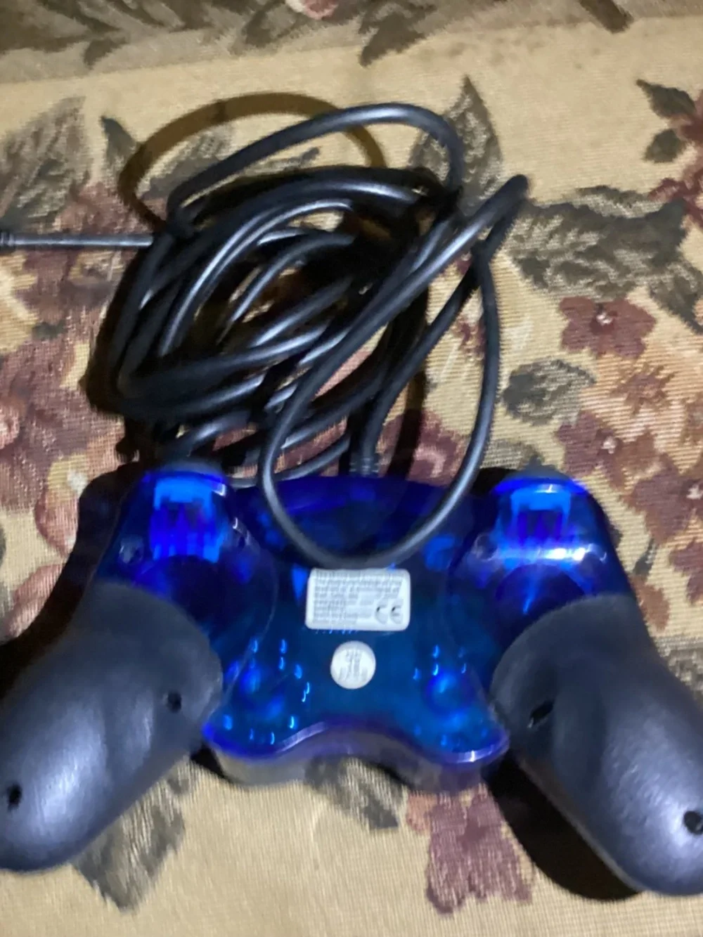 Mad Catz Dual Force Gamepad Clear Blue Controller #8016 for Sony PlayStation 1&2